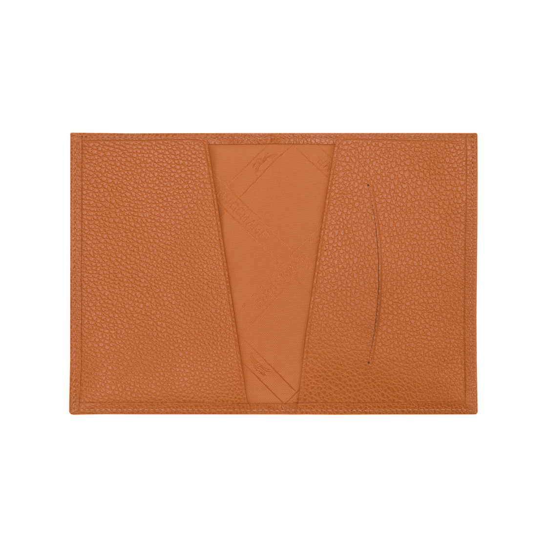 L3416021490 Longchamp Le Foulonne Passport Cover Amber