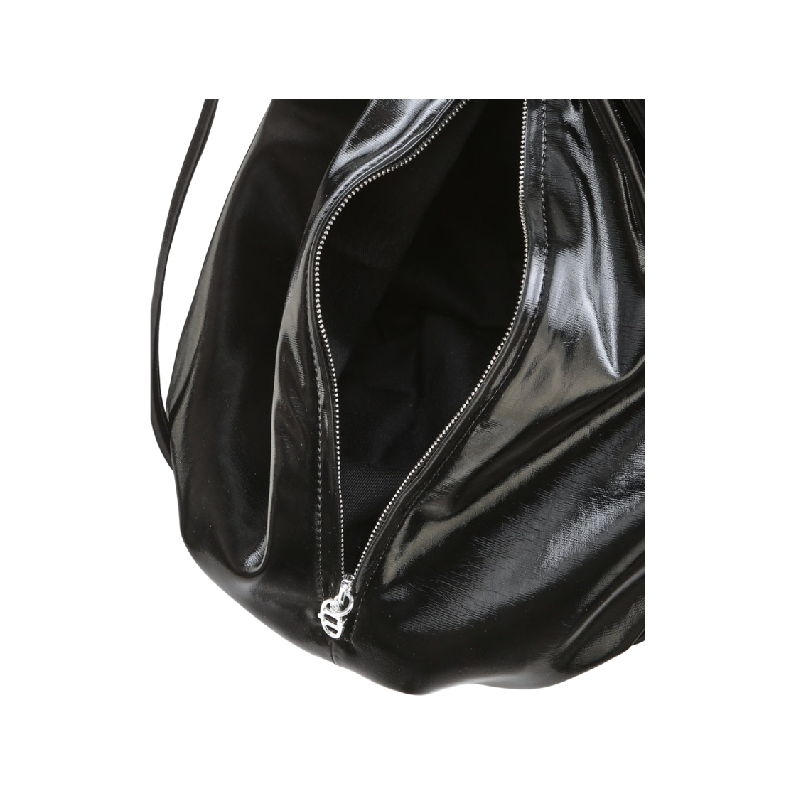 아떼 바네사브루노 액세사리 봉봉 블랙 글로시 숄더백 겸 백팩 M AABA6F130BK(Athe Vanessabruno Acc Bonbon Black Glossy Shoulder & Backpack M Black) - 3