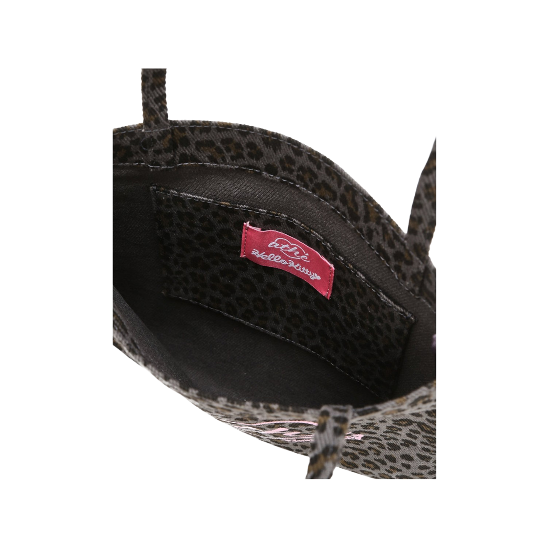 헬로 키티 x 아떼 레오파드 그레이 토트백 S 다크 그레이(Hello Kitty X Athe Leopard Gray Tote Bag S Dark Grey) - 3