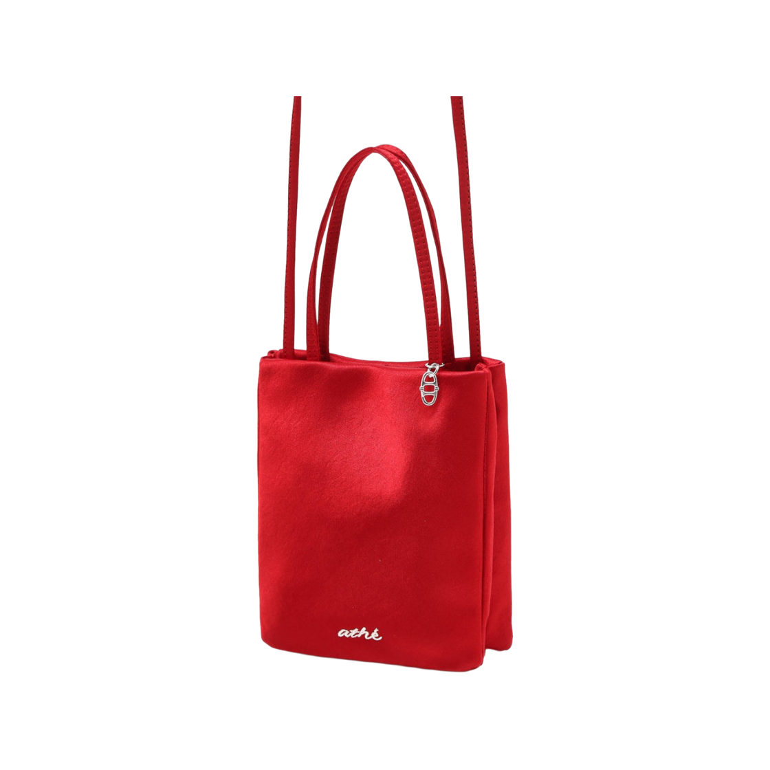 아떼 바네사브루노 액세사리 레드 폴리사틴 토트 겸 크로스 S 레드(Athe Vanessabruno Acc Red Polysatin Tote & Crossbody Bag S Normal Red) - 6