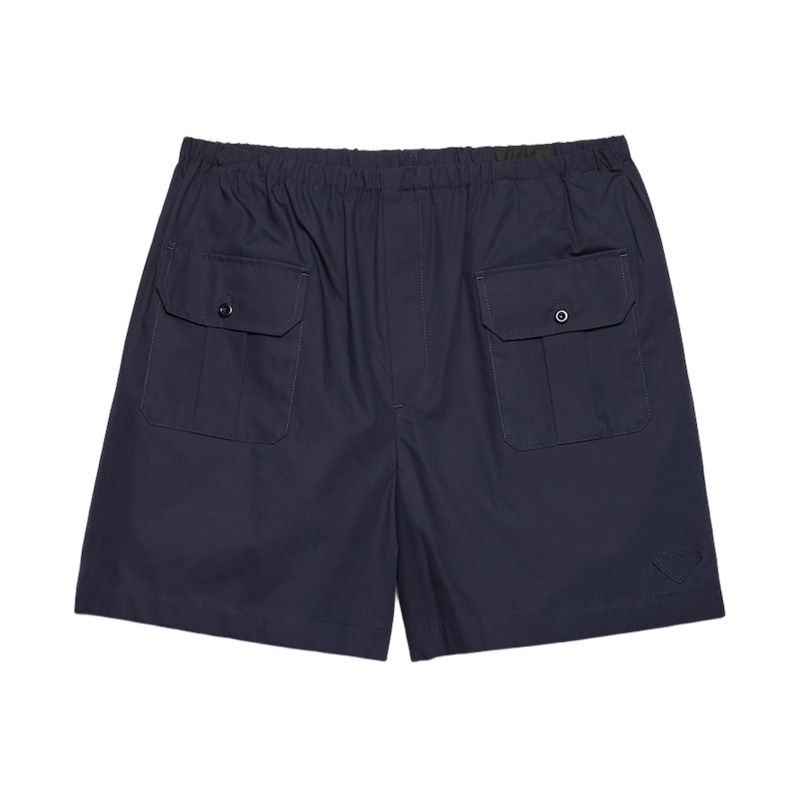 SPH538-18ZI-F0124 Prada Cotton Poplin Bermudas Navy