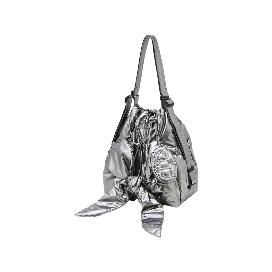 AABA6F910G2 Athe Vanessabruno Acc Ruban Glossy Gray Ribbon Backpack & Shoulder Bag S Normal Grey