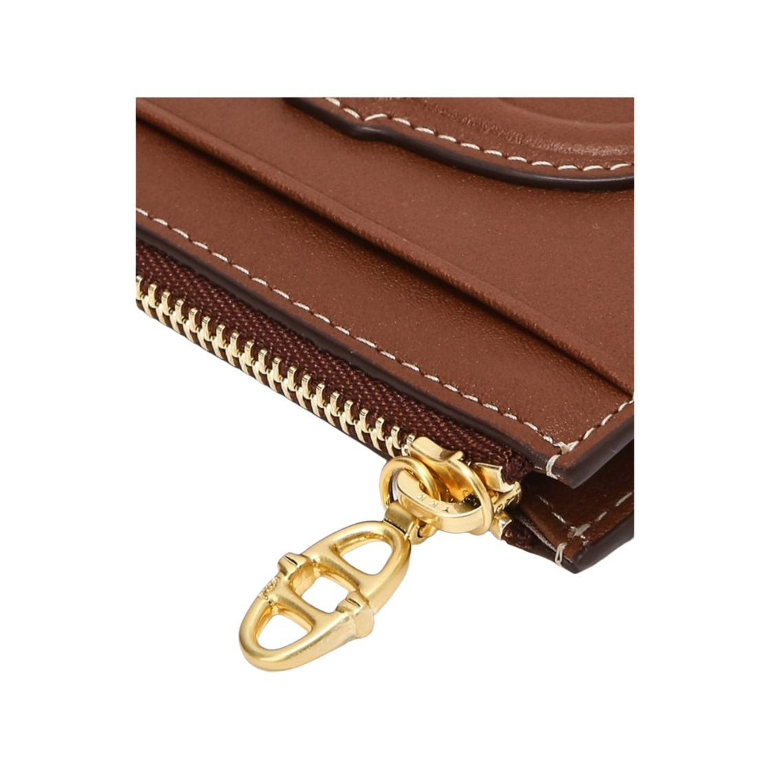 아떼 바네사브루노 액세사리 스탬프 브라운 레더 지퍼 단카드지갑 브라운(Athe Vanessabruno Acc Stamp Brown Leather Zipper Single Card Wallet Normal Brown) - 4