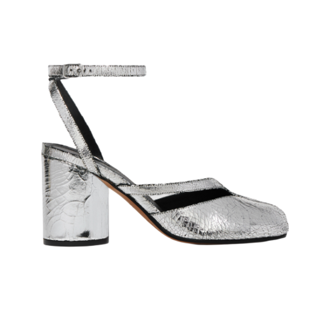 (W) 메종 마르지엘라 타비 펌프 샌들 실버((W) Maison Margiela Tabi Pump Sandals Silver) - 1