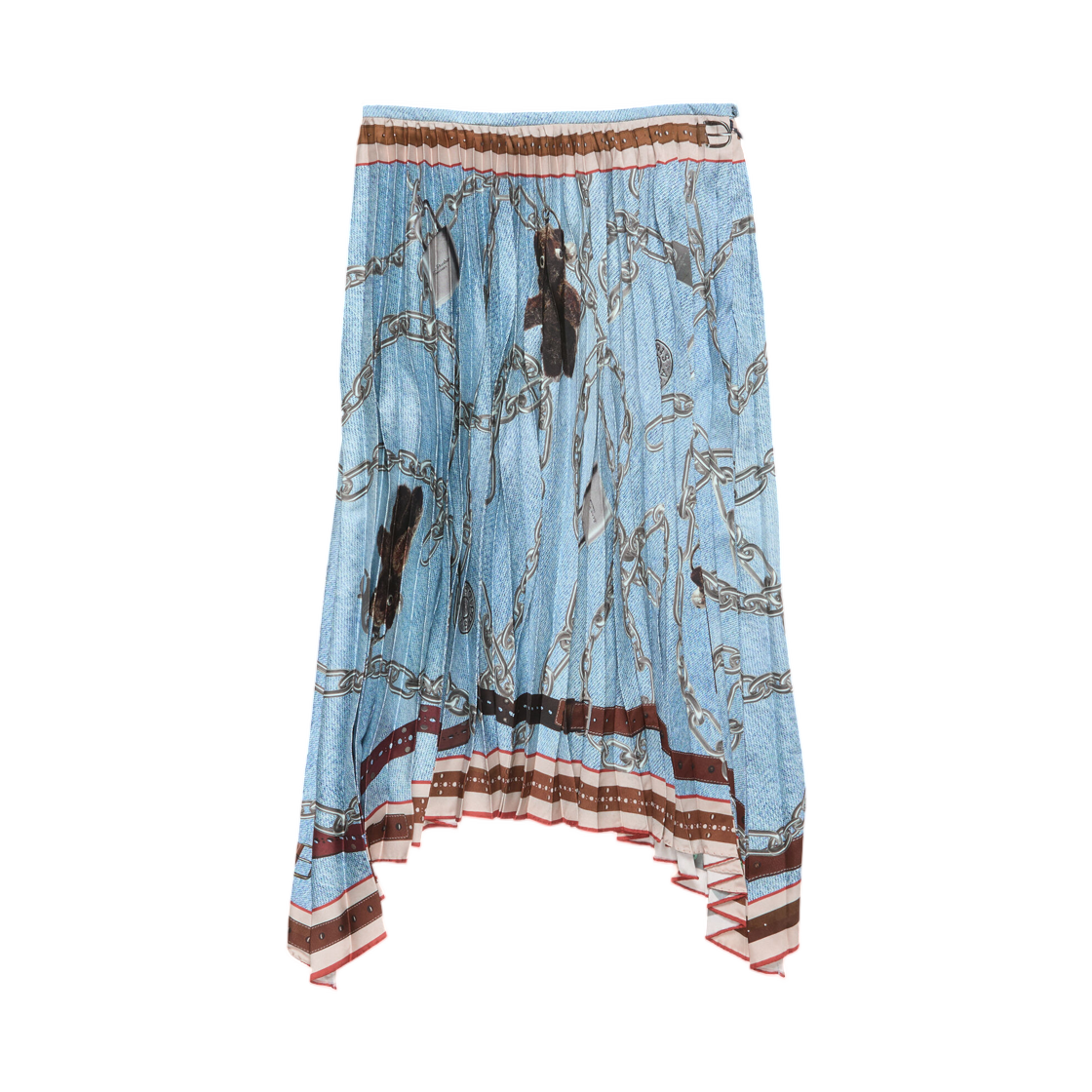 AF0575-AAL (W) Acne Studios Long Pleated Skirt Denim Blue