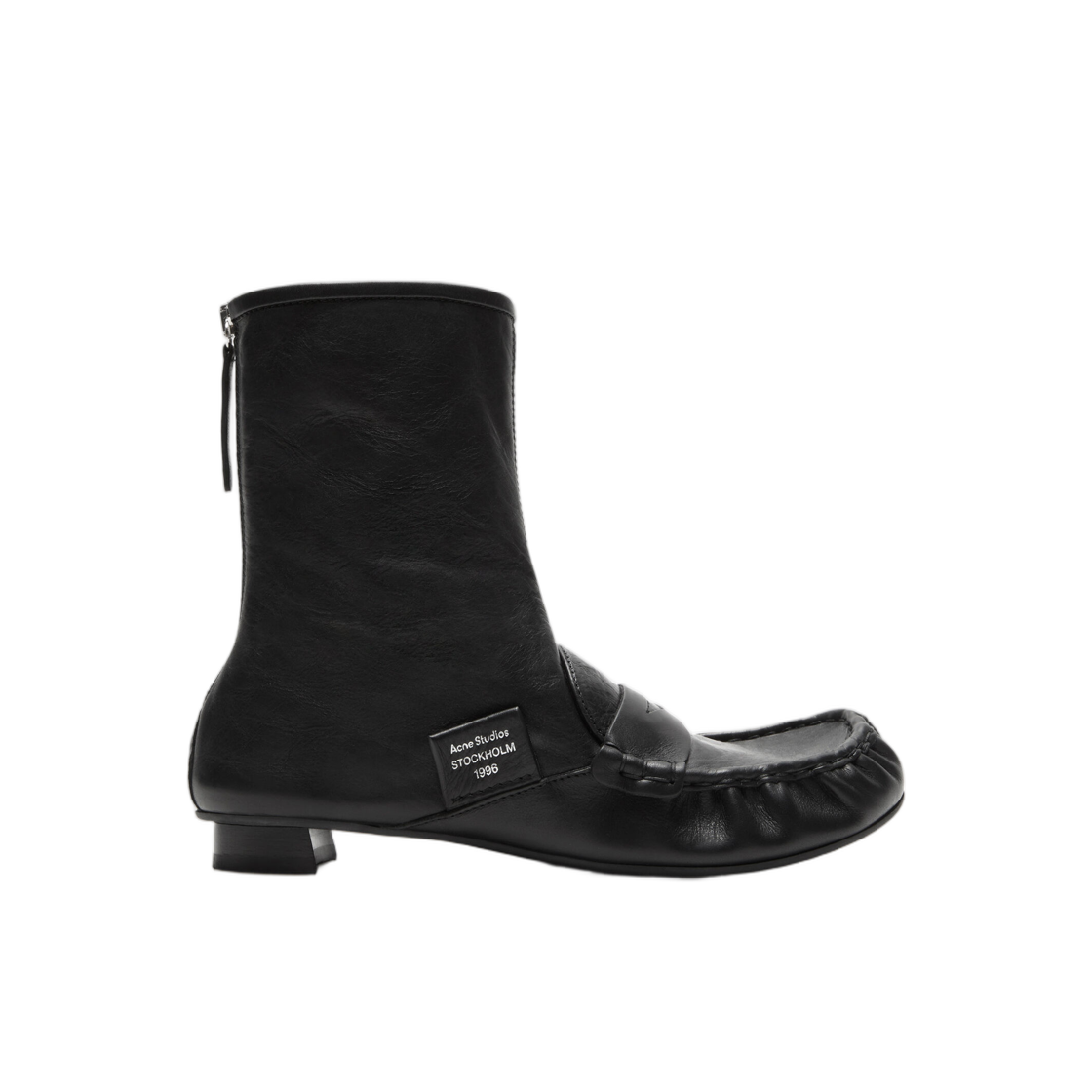 (W) 아크네 스튜디오 레더 앵클 부츠 블랙((W) Acne Studios Leather Ankle Boot Black) - 1