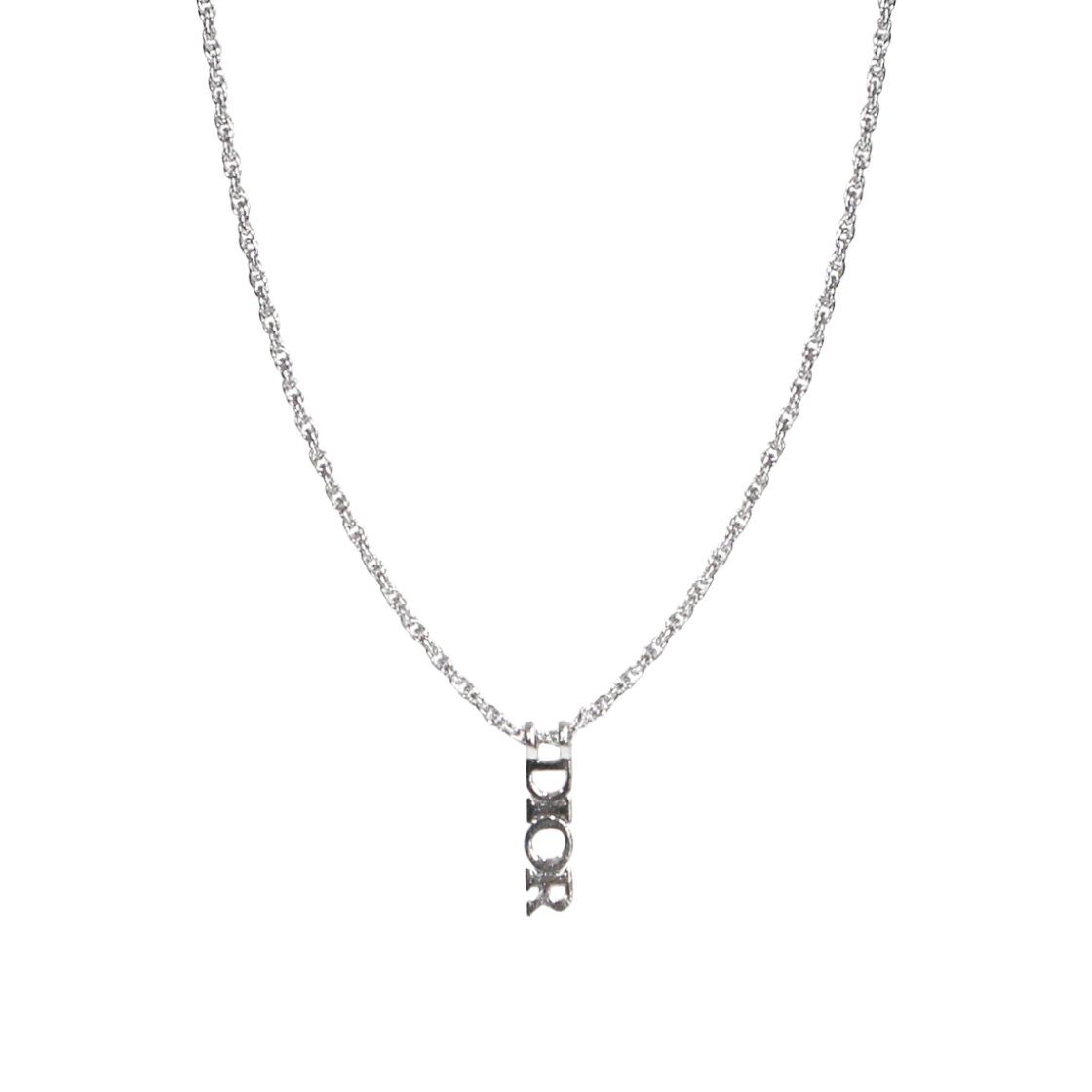 IT5DLQBQGKFS Dior Vertical Silver Necklace A-B45347