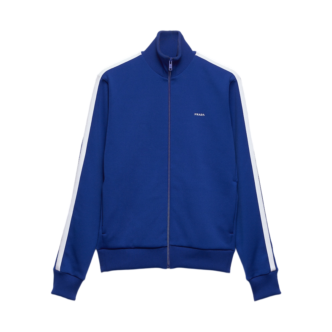 UJL03D-18Y6-F0GXV Prada Technical Fabric Blouson Jacket Cornflower Blue White