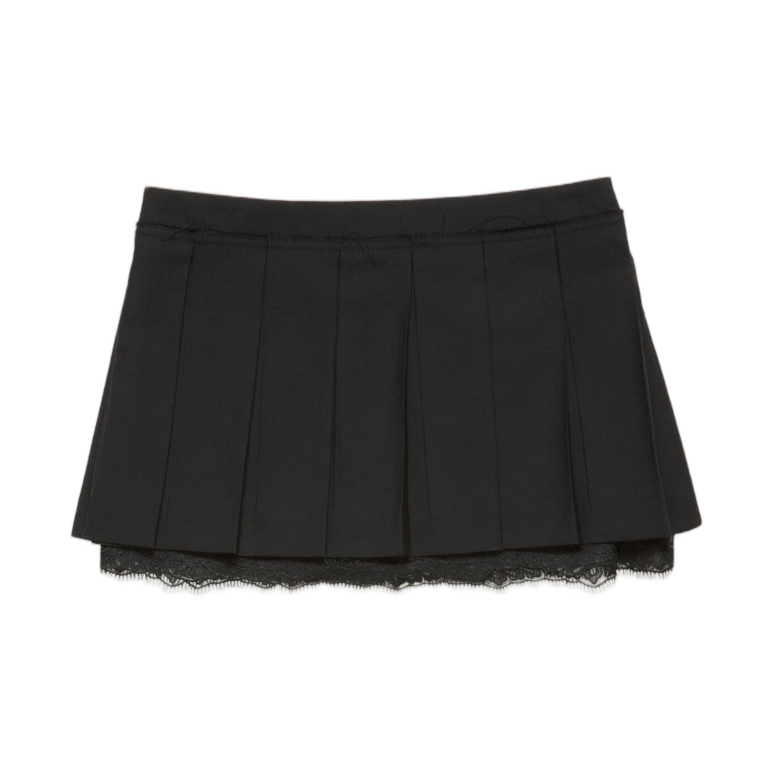 AF0569-900 (W) Acne Studios Mini Pleated Skirt Black