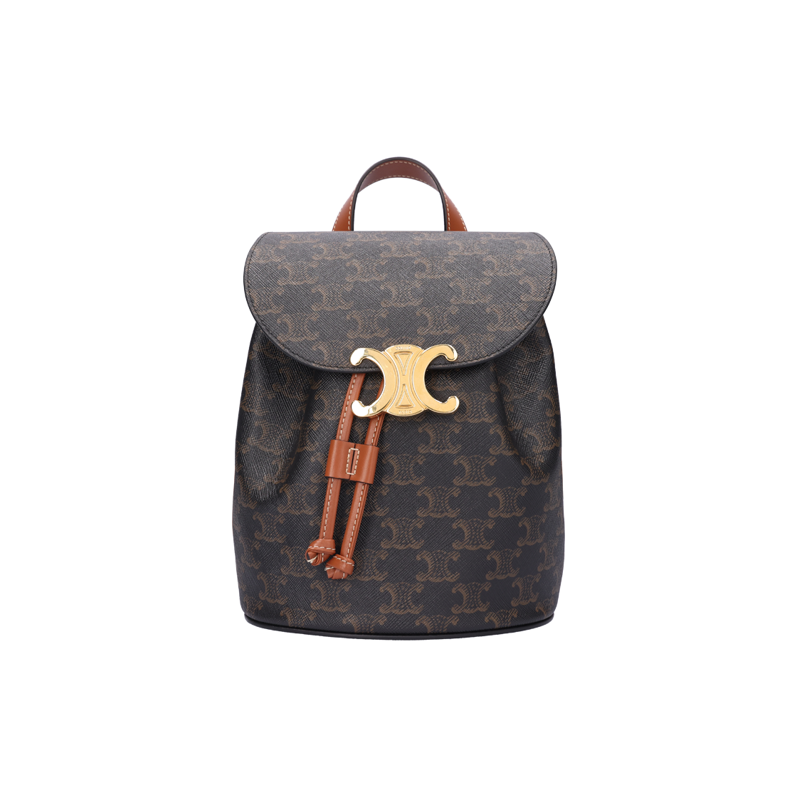 ITBHOTJNUV9P Celine 118702CAS Bonny Backpack Triomphe Canvas & Calfskin Tan