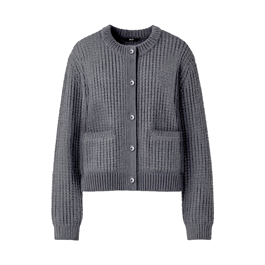 (W) 유니클로 C 와플 니트 가디건 그레이 - JP((W) Uniqlo C Waffle Knit Cardigan Gray - JP)