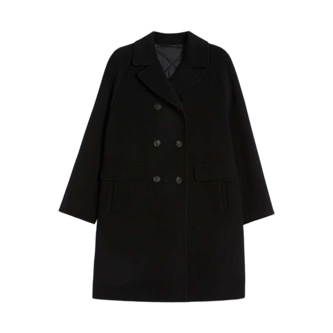 (W) 막스마라 졸포 버진울 코트 블랙((W) Max Mara Zolfo Virgin Wool Coat Black)