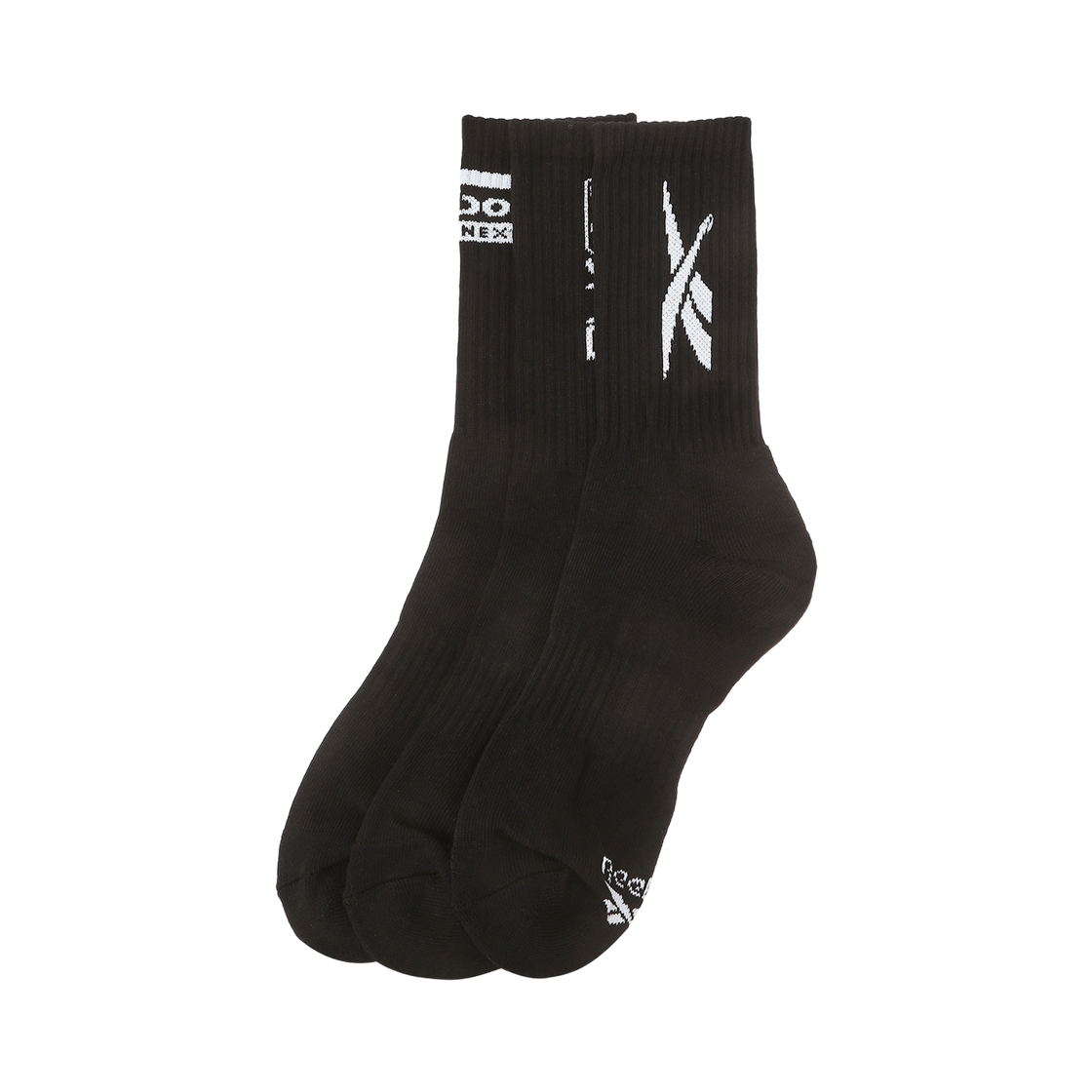 리복 아이코닉 믹스 로고 삭스 블랙 (3개입)(Reebok Iconic Mix Logo Socks Black (3 Pack))