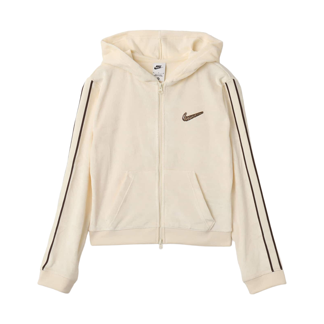 IQ0678-113 (W) Nike NSW Full Zip Long Sleeve Hoodie Top Coconut Milk (IQ0678-113)