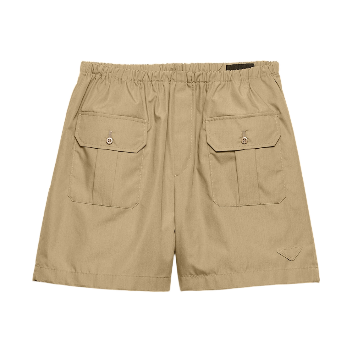 SPH538-18ZI-F0241 Prada Cotton Poplin Bermudas Khaki