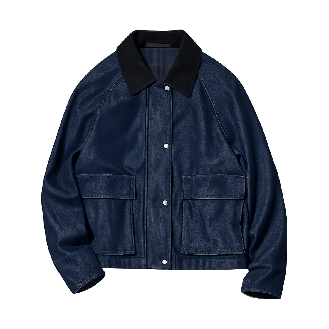 (W) 유니클로 유틸리티 숏 데님 자켓 네이비 - JP((W) Uniqlo Utility Short Denim Jacket Navy - JP) - 1