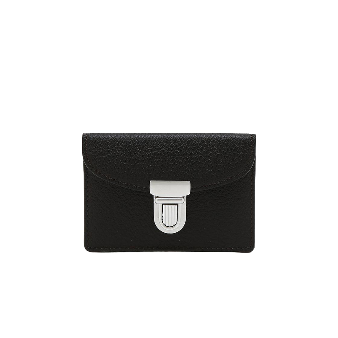 아떼 바네사브루노 액세사리 아떼 가르송 블랙 느와르 플랫 카드홀더 블랙(Athe Vanessabruno Acc Athe Garcon Black Noir Flat Card Holder Black)