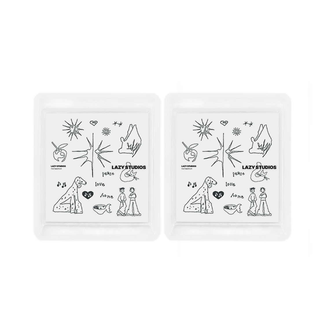 레이지스튜디오 투타임즈포 템포러리 타투 01 (2매)(Lazy Studios Twotimezfour Temporary Tattoo 01 (2ea)) - 1