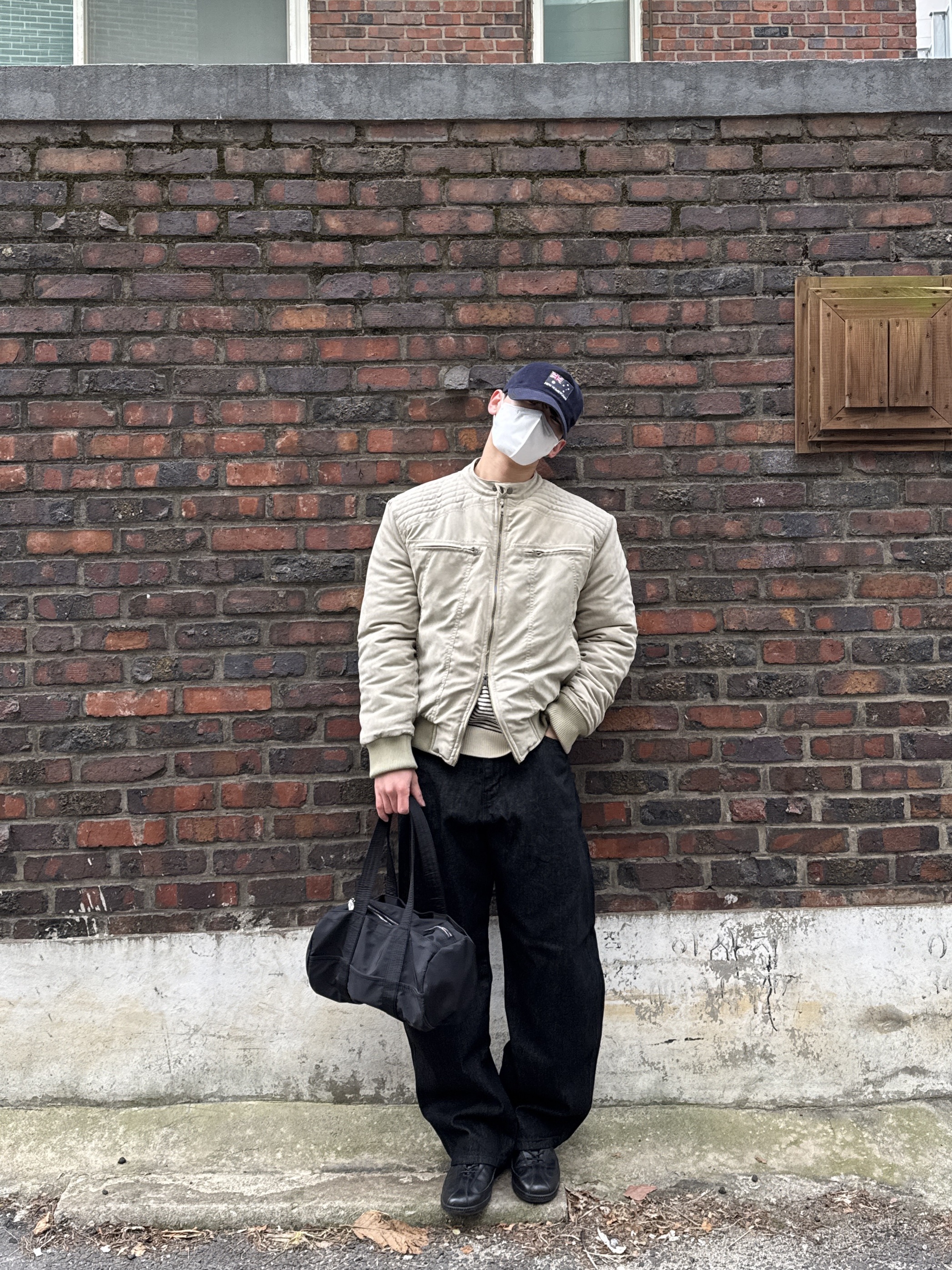 Pemont Dress Black, The Coldest Moment Mush Cap Navy 착용 스타일 - 2