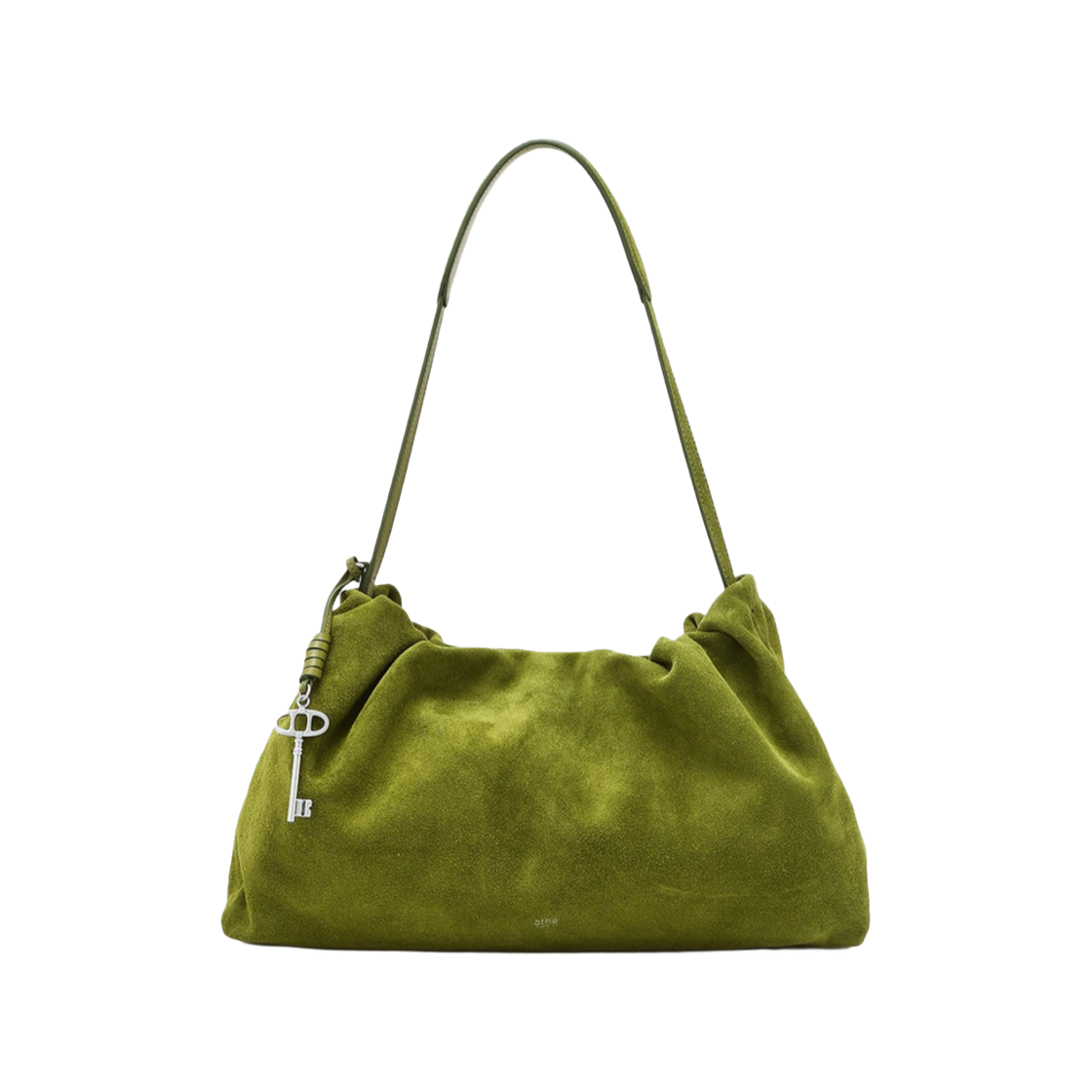 아떼 바네사브루노 액세사리 무스 올리브 스웨이드 복조리 숄더백 M 그린(Athe Vanessabruno Acc Mousse Olive Suede Drawstring Shoulder Bag M Normal Green) - 2