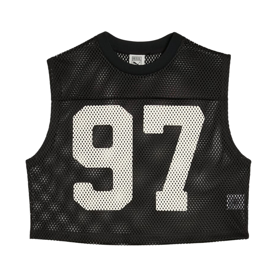 (W) 푸마 x 로제 릴렉스드 메쉬 탑 블랙((W) Puma x Rosé Relaxed Mesh Top Black) - 2