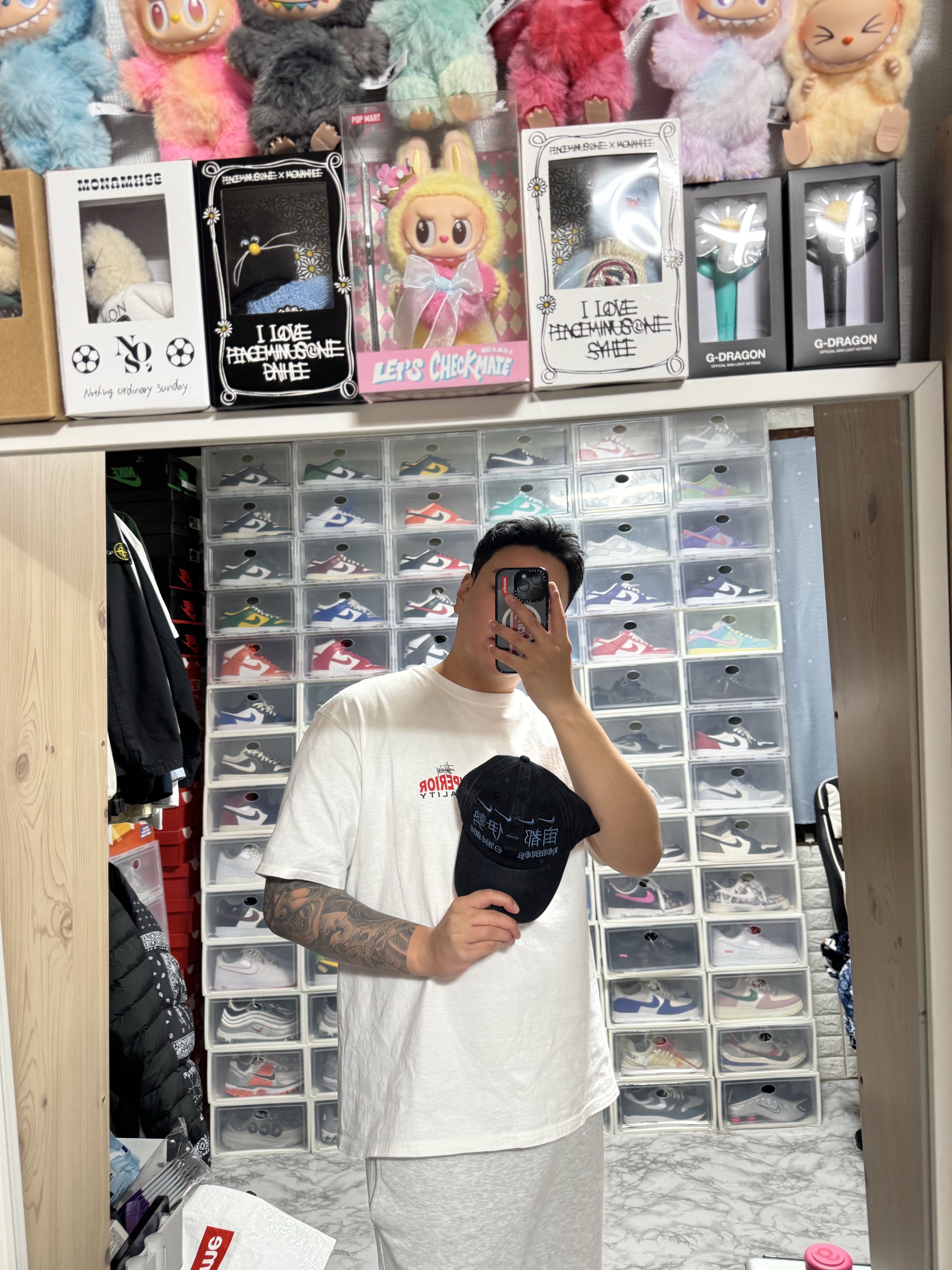 Travis Scott Cactus Jack x Fragment x Nike Houston To Ise Mie Hat Black, Stussy Stock Seoul Hood Black 착용 스타일 - 8