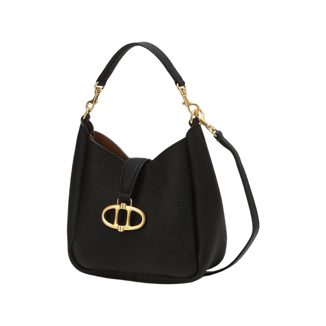 AABA6E410BK Athe Vanessabruno Acc Maron Black Shrunken Leather Crossbody Bag S Black