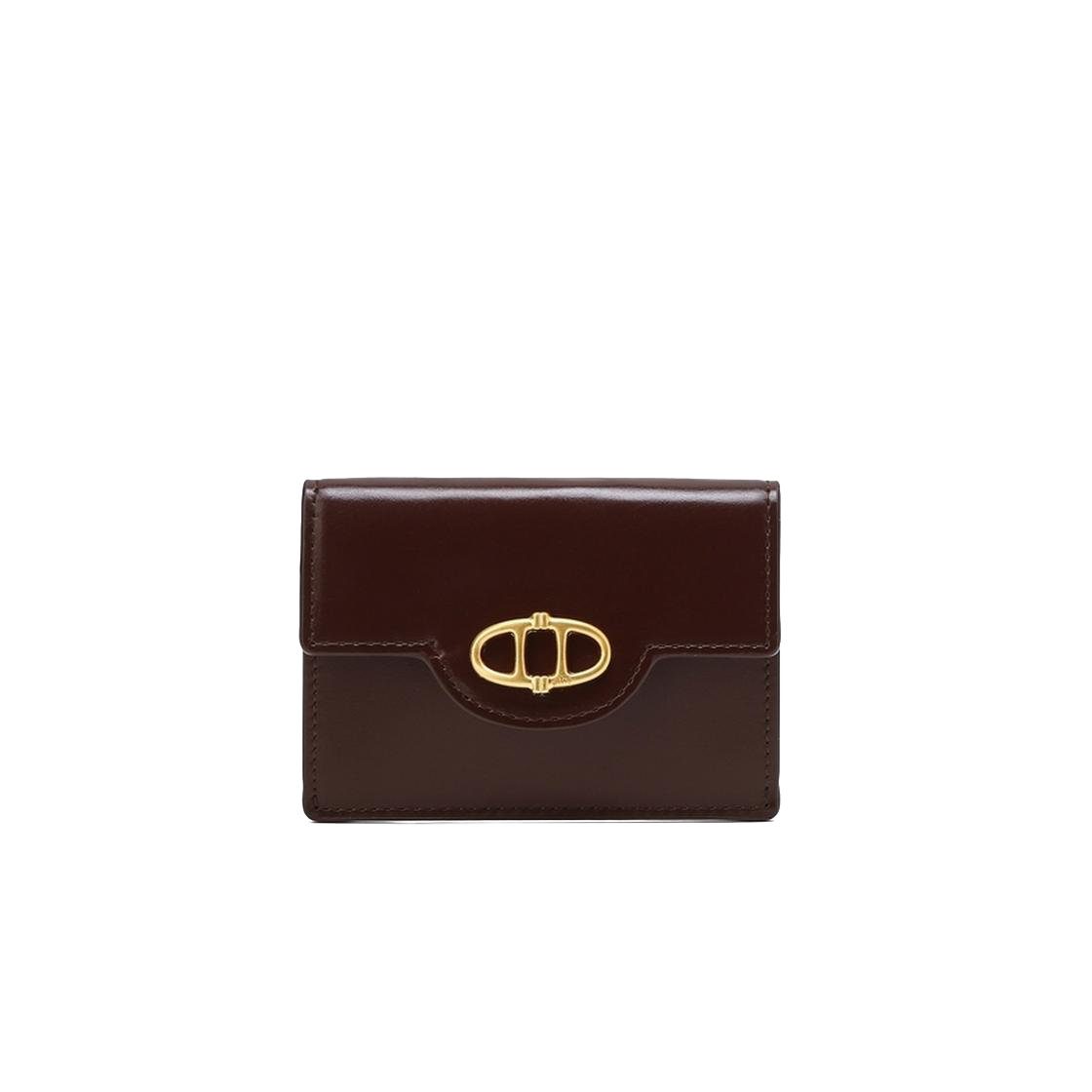 AAHO6E360D3 Athe Vanessabruno Acc Burgundy Bottalato Flap Card Wallet Dark Wine