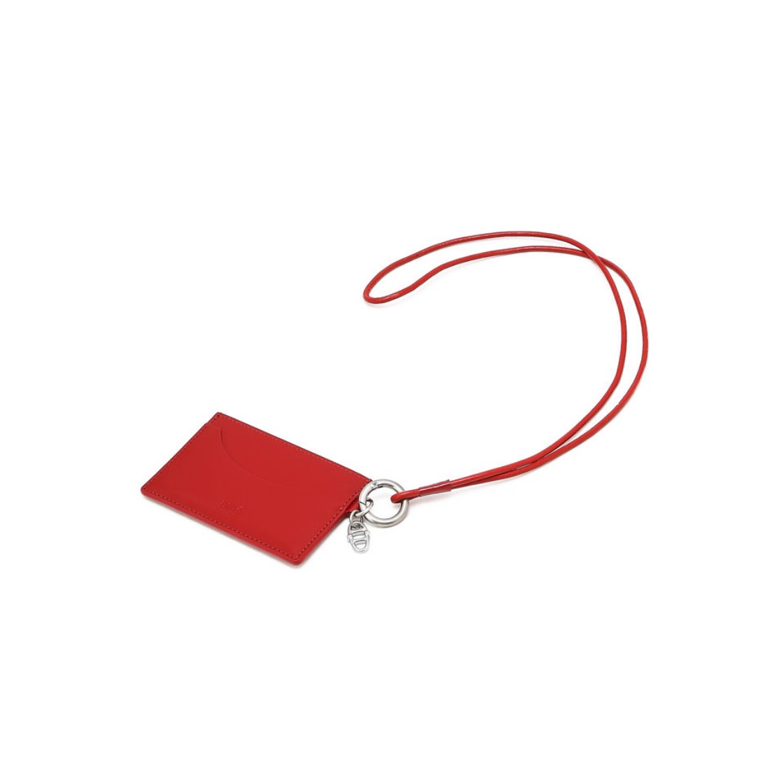 아떼 바네사브루노 액세사리 레드 복스레더 스트랩 단카드지갑 레드(Athe Vanessabruno Acc Red Box Leather Strap Single Card Wallet Normal Red) - 2