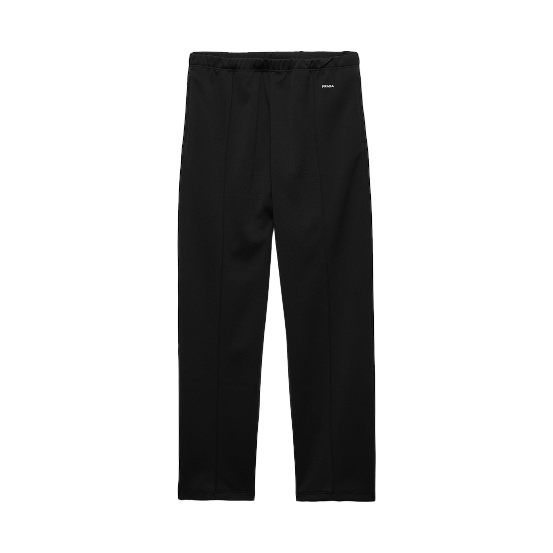 UJP285-18Y6-F0002 Prada Technical Jersey Pants Black