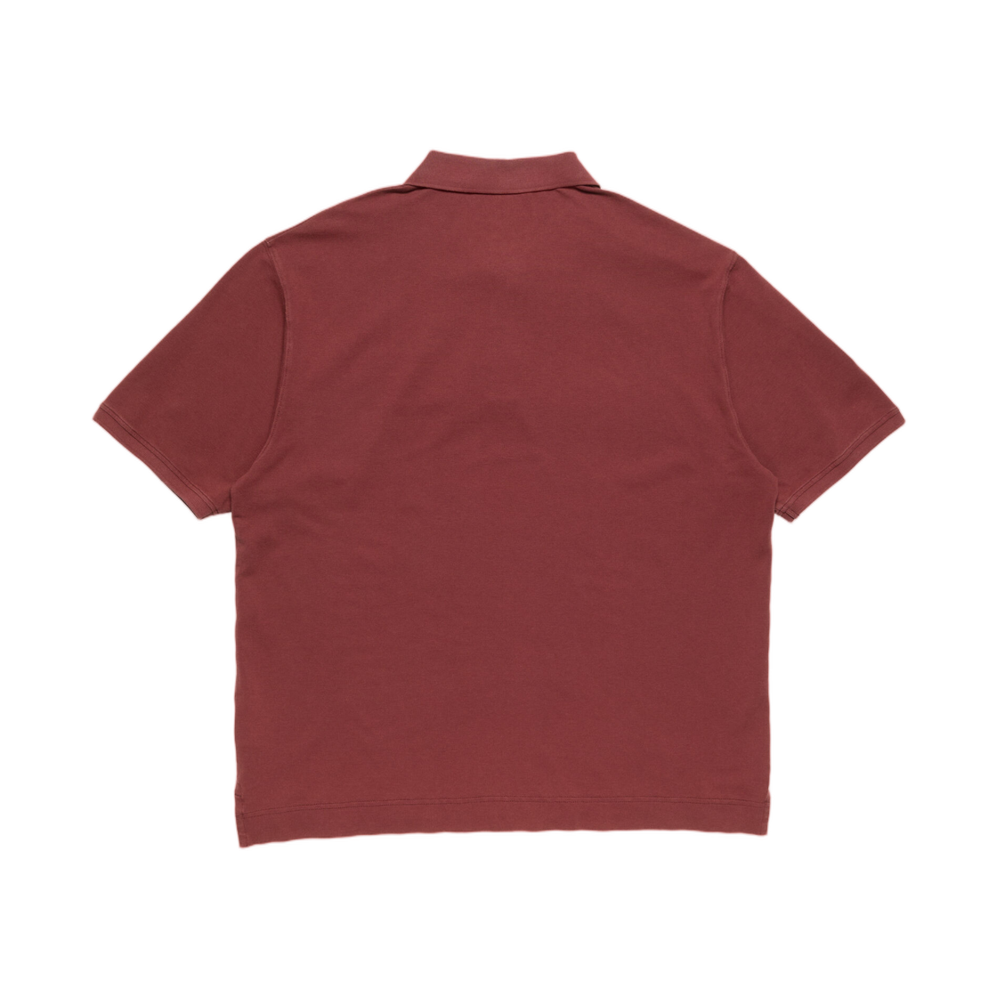 아크네 스튜디오 워시드 로고 폴로 마룬 레드(Acne Studios Washed Logo Polo Maroon Red) - 2