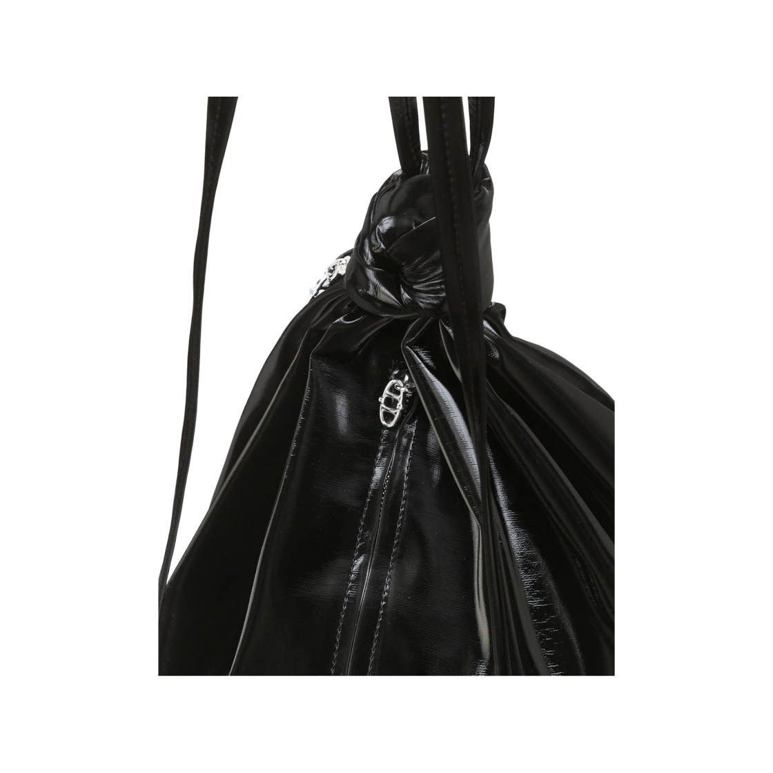 아떼 바네사브루노 액세사리 봉봉 블랙 글로시 숄더백 겸 백팩 M AABA6F130BK(Athe Vanessabruno Acc Bonbon Black Glossy Shoulder & Backpack M Black) - 6