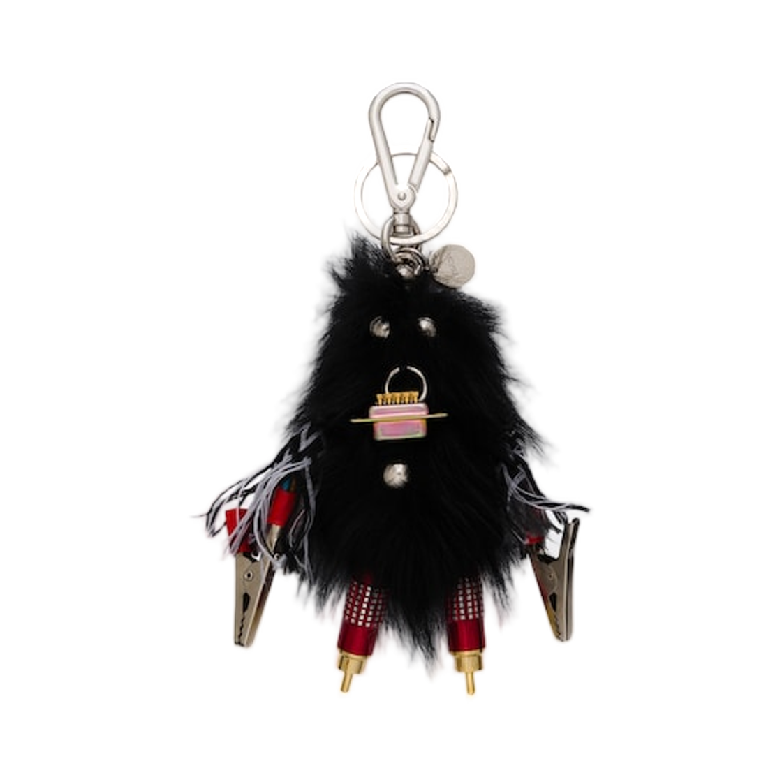 프라다 루퍼스 키체인 참 블랙(Prada Rufus Keychain Charm Black)