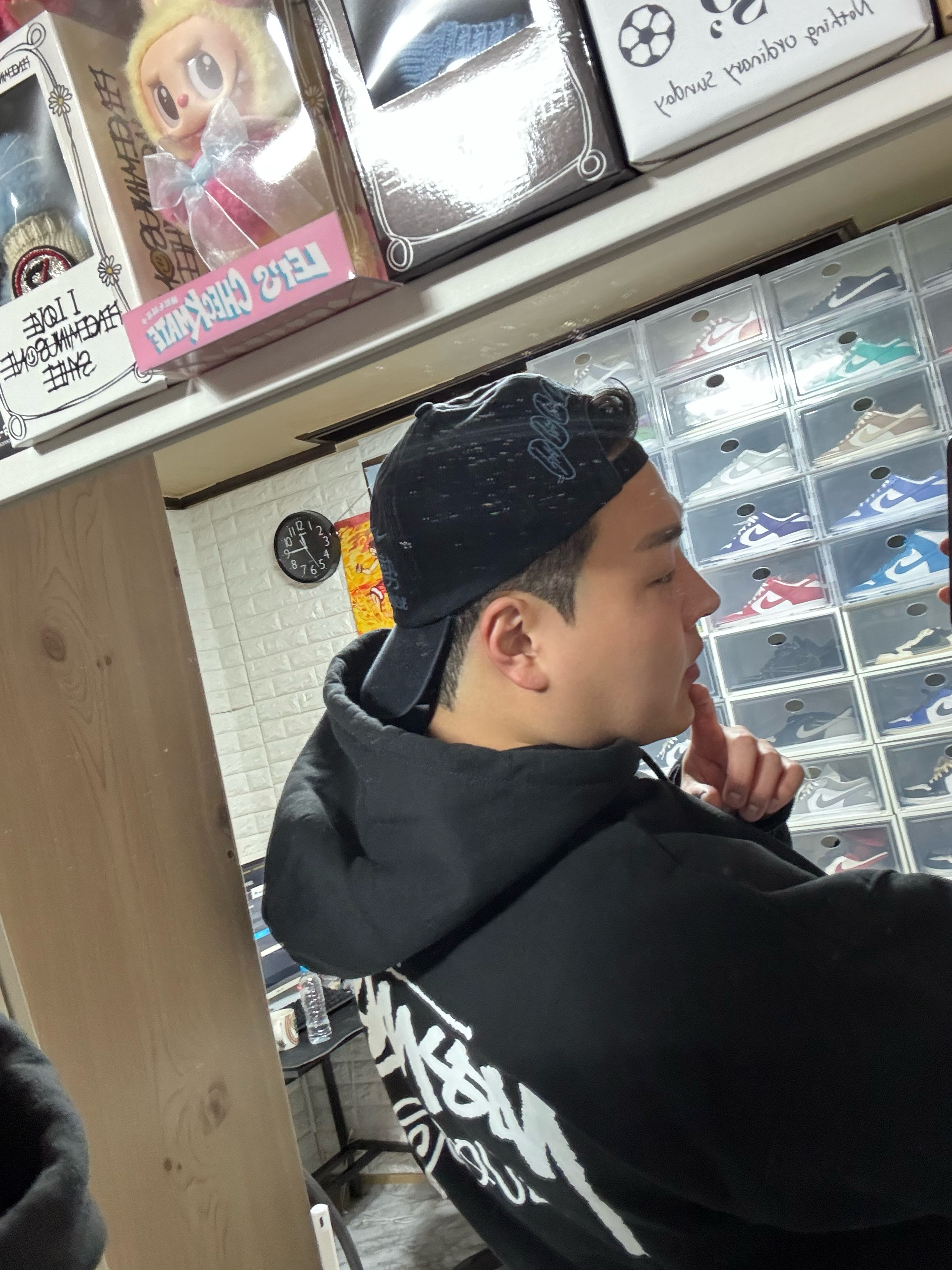 Travis Scott Cactus Jack x Fragment x Nike Houston To Ise Mie Hat Black, Stussy Stock Seoul Hood Black 착용 스타일 - 1