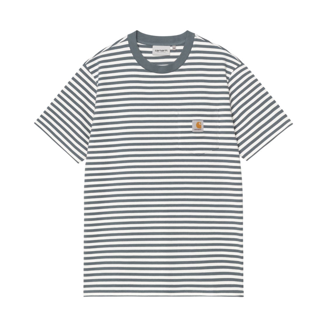 I036179-3KW-XX Carhartt WIP S/S Ezra Pocket T-Shirt Ezra Stripe Cozy Blue Wax