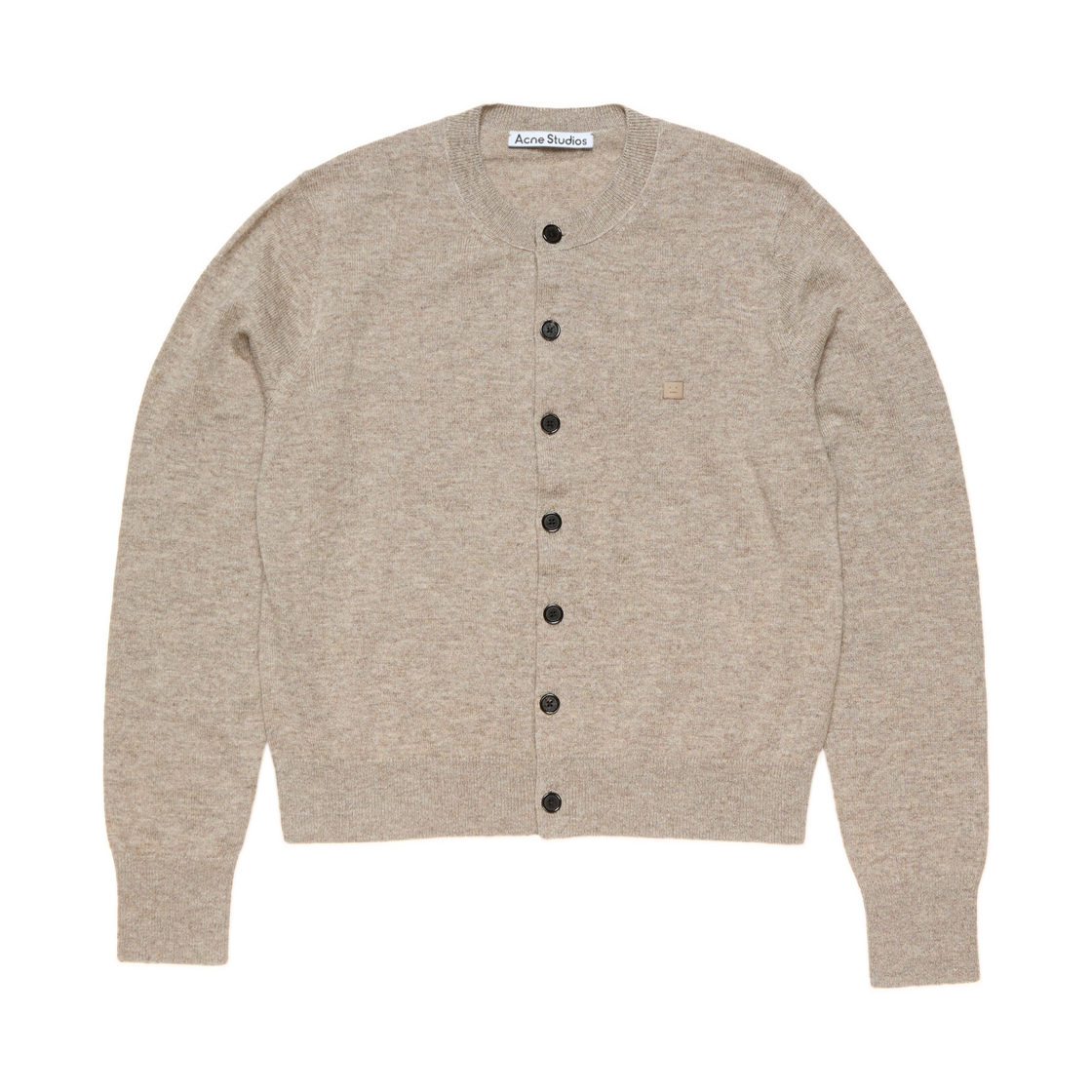 (W) 아크네 스튜디오 피티드 가디건 야크 울 그레이지 멜란지((W) Acne Studios Fitted Cardigan Yak Wool Greige Melange) - 1