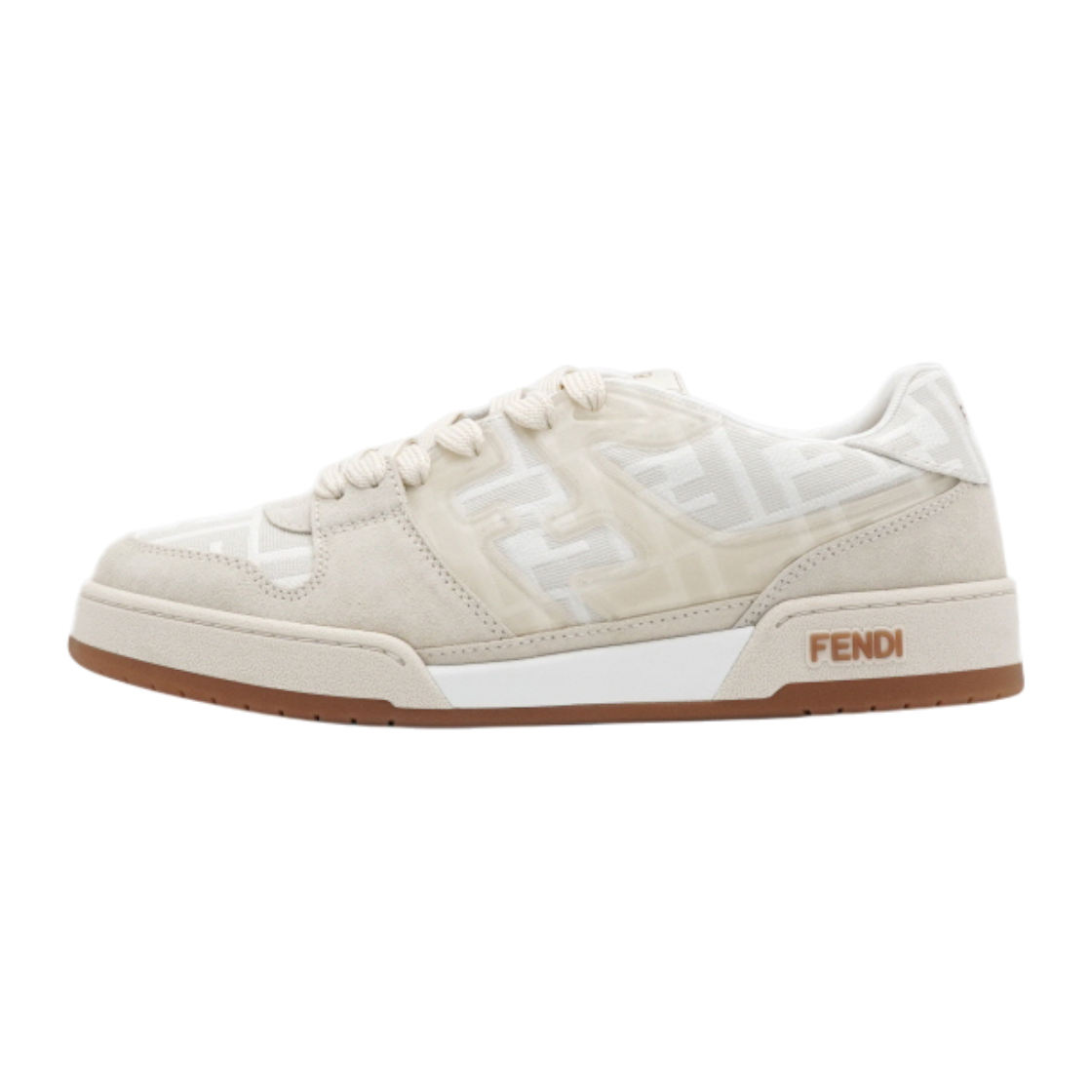 ITKML6SOGWC9 Fendi FF Logo Match Ivory Men's Sneakers