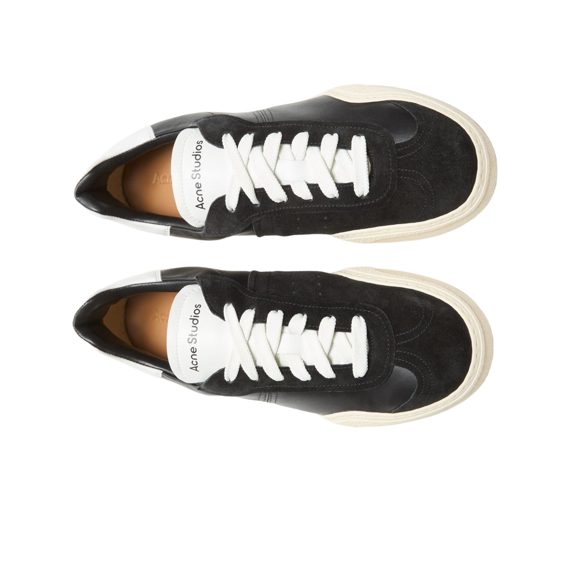 아크네 스튜디오 레더 스니커즈 블랙 화이트(Acne Studios Leather Sneakers Black White) - 2