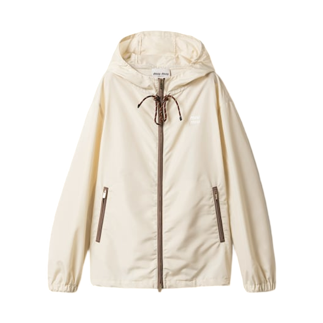 ML1055-13MF-F0032 (W) Miu Miu Technical Fabric Blouson Jacket Vanilla