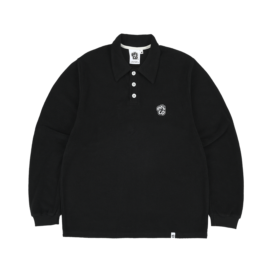 이알에스코 더스티 카라 롱슬리브 블랙(ersco Dusty Collar LS T-Shirt Black) - 1