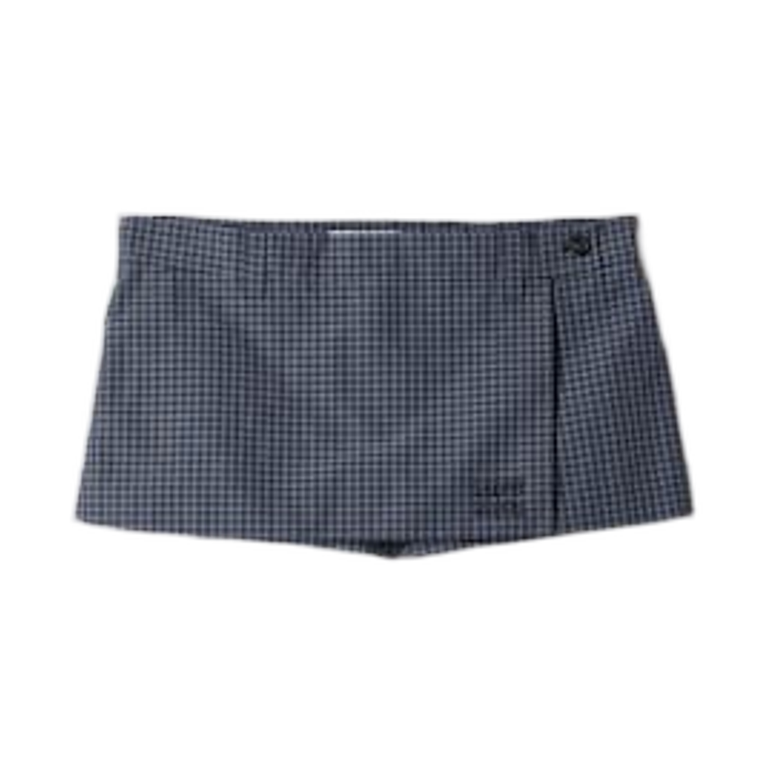 MG2647-19CW-F0008 (W) Miu Miu Checked Technical Fabric Mini Skort Navy