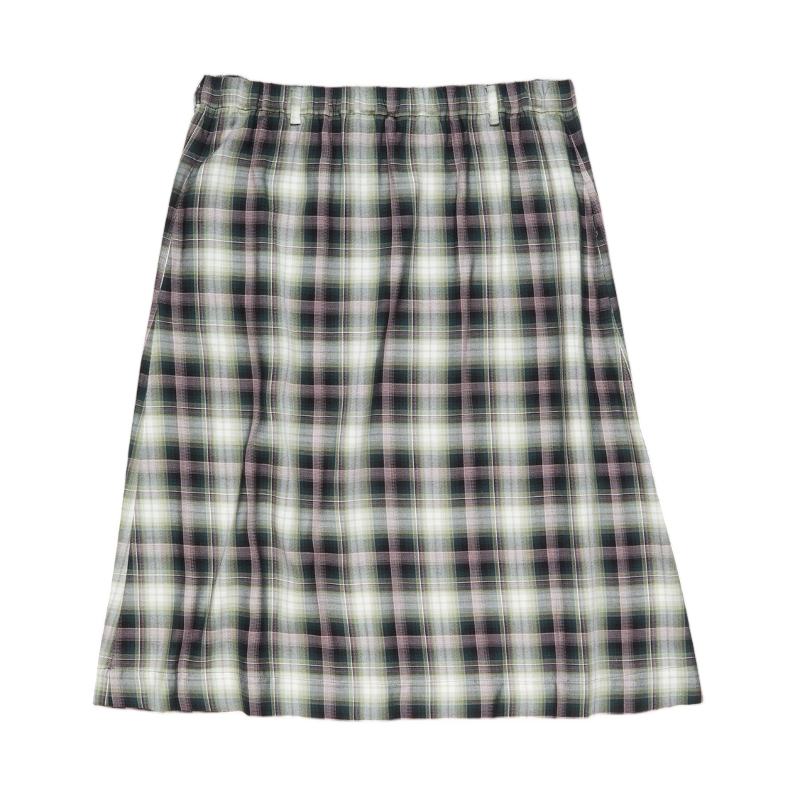 (W) 아크네 스튜디오 체크 미디 스커트 블랙 그린((W) Acne Studios Check Midi Skirt Black Green) - 1