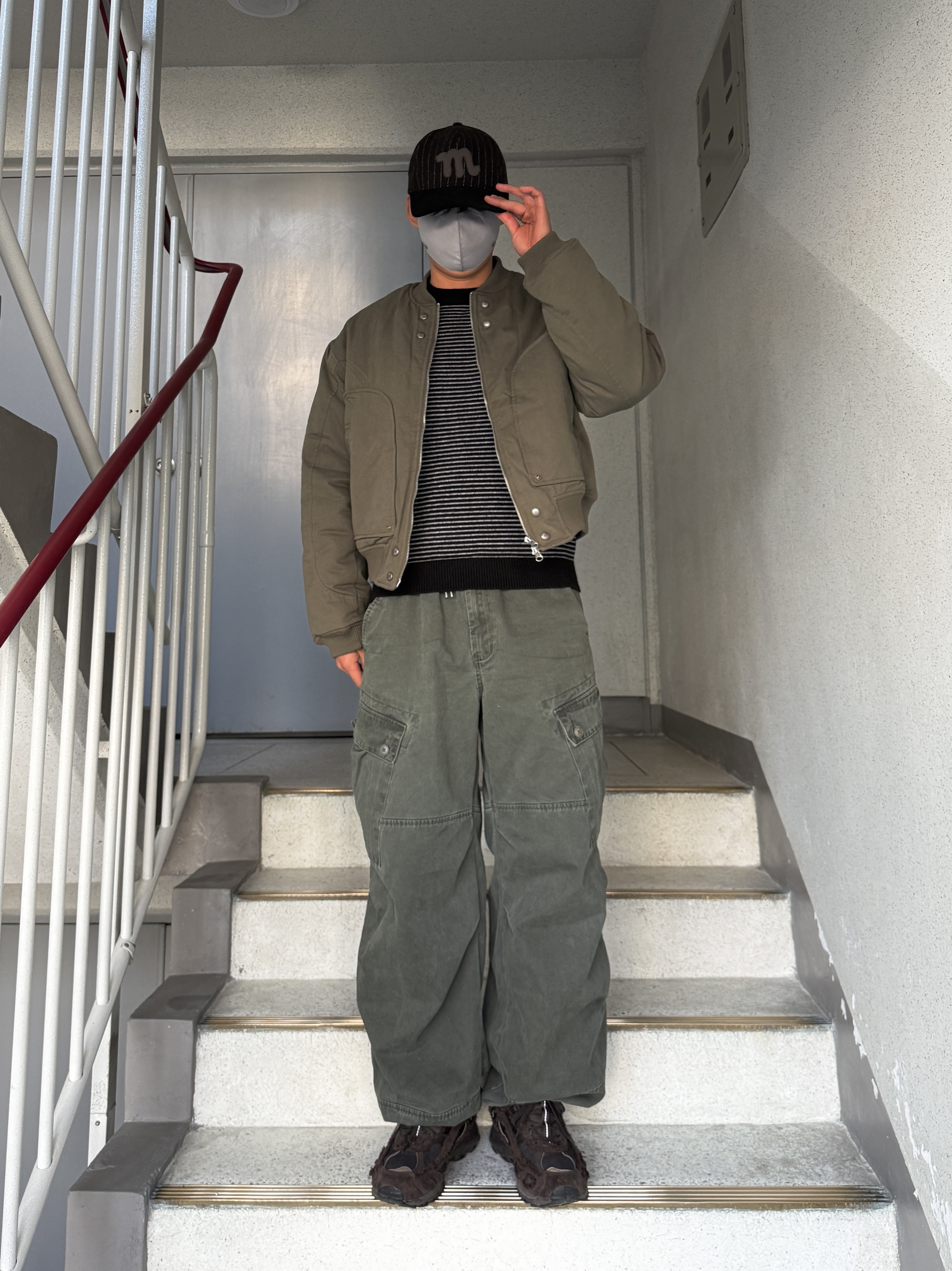 The Coldest Moment Mush Cap Navy, Adidas x Song for the Mute Shadowturf Dark Brown 착용 스타일 - 1