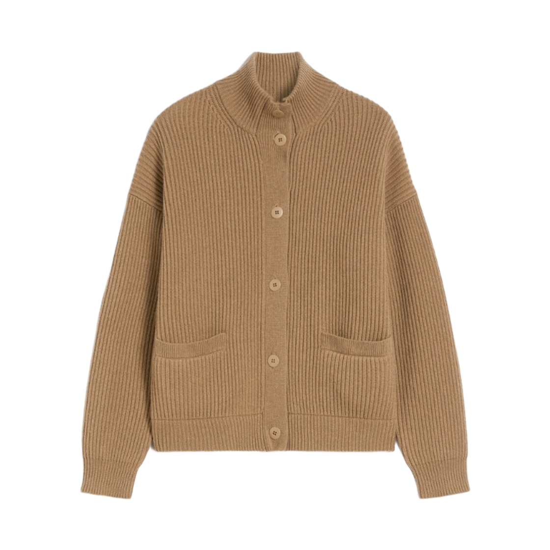 ARTUR-005 (W) Max Mara Studio Artur Wool and Cashmere Rib Knit Camel