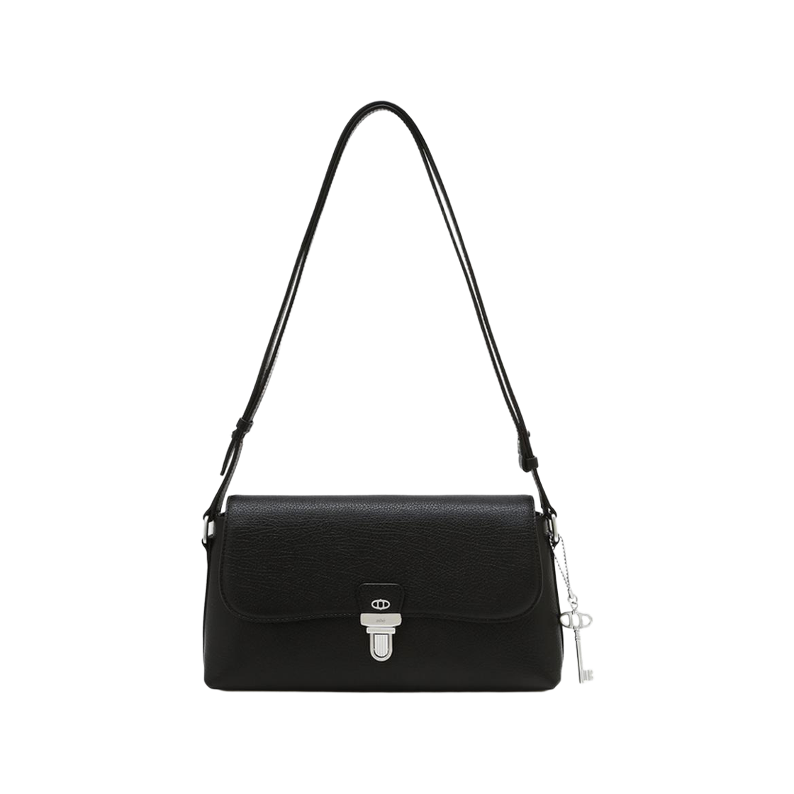 AABA6E530BK Athe Vanessabruno Acc Noir Black Leather Flap Shoulder Bag M Black