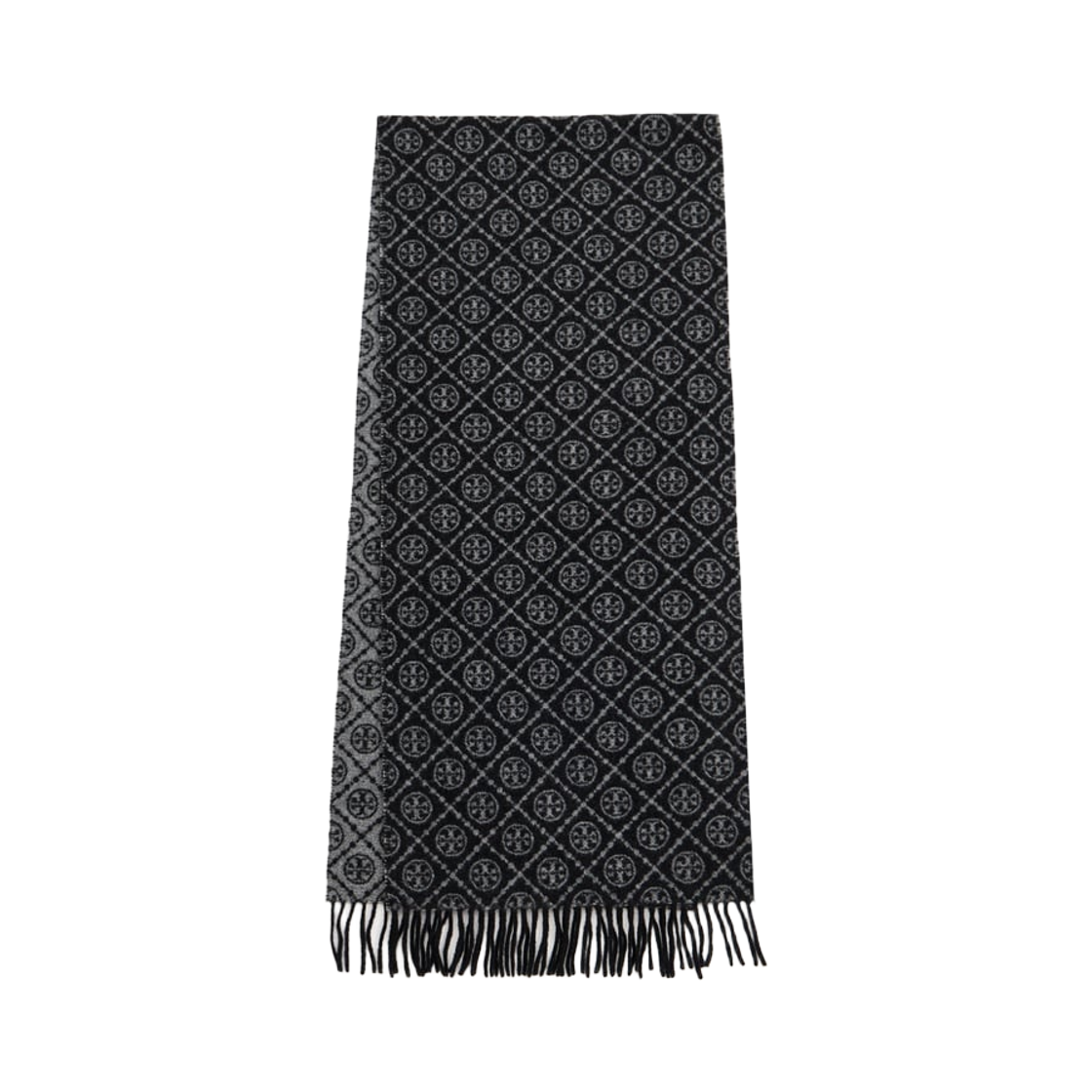 164571-001 (W) Tory Burch T Monogram Oblong Muffler Black