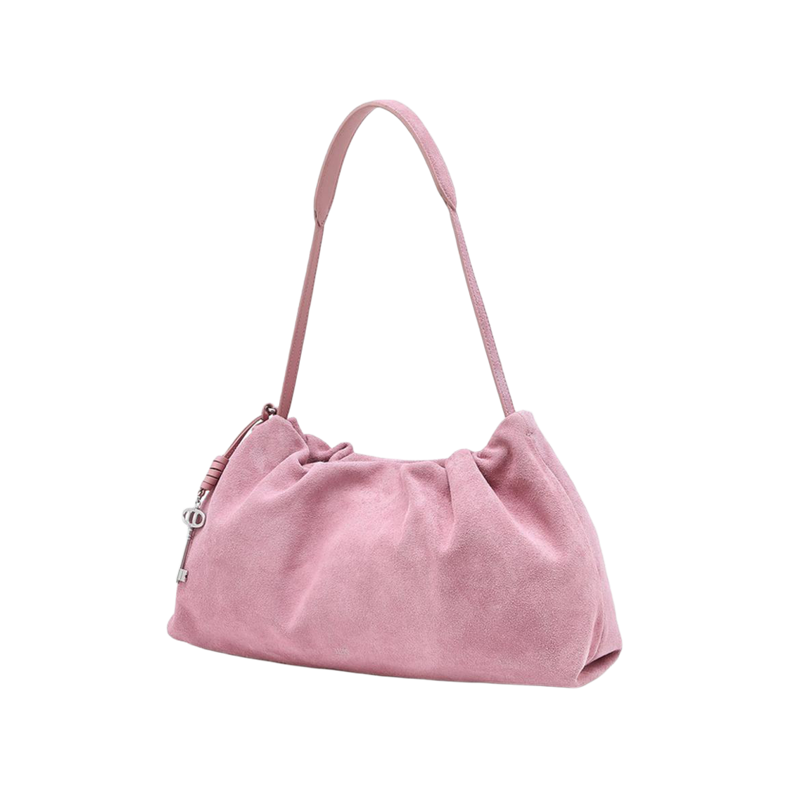 아떼 바네사브루노 액세사리 무스 핑크 스웨이드 복조리 숄더백 M 핑크(Athe Vanessabruno Acc Mousse Pink Suede Drawstring Shoulder Bag M Normal Pink)