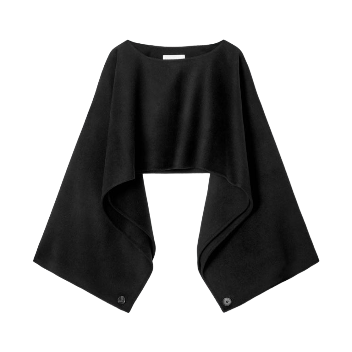 (W) 코스 더블 페이스 울 케이프 블랙((W) COS Double Faced Wool Cape Black)