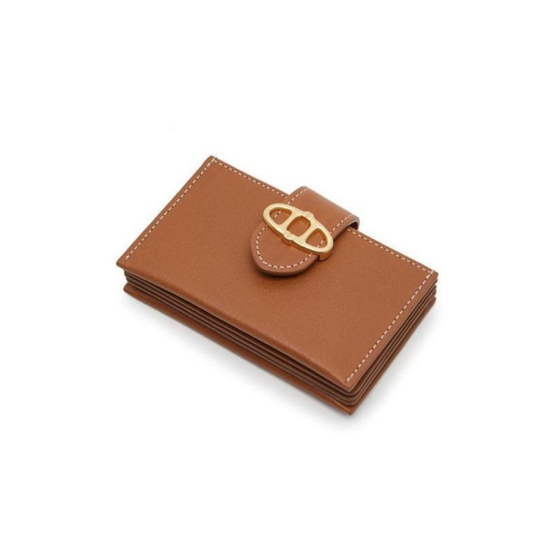 아떼 바네사브루노 액세사리 브라운 알렉산드라 레더 아코디언 카드지갑 브라운(Athe Vanessabruno Acc Brown Alexandra Leather Accordion Card Wallet Normal Brown) - 2