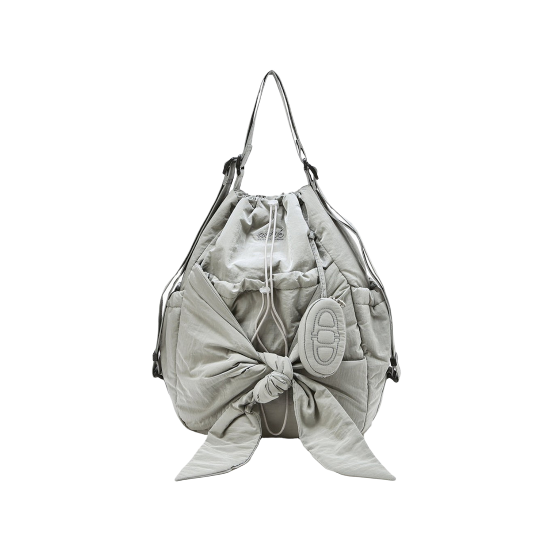 아떼 바네사브루노 액세사리 르봉 그레이 리본 백팩 겸 숄더백 L 그레이(Athe Vanessabruno Acc Ruban Gray Ribbon Backpack & Shoulder Bag L Normal Grey) - 2